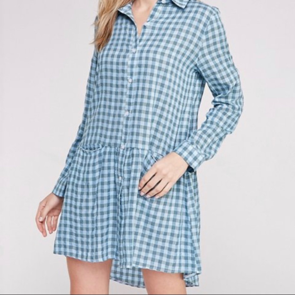Zara Plaid Pocket Shirt Dress